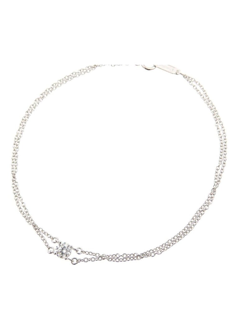 Tiffany & Co Solitaire Diamond Bracelet Platinum